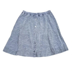 Nannette Keller Gray Button Detail Textured A-line Skirt S